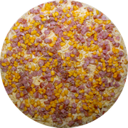 Brood: Bacon e Milho - Pizza Pré-Assada | Grande (Ingredientes: Molho de Tomate, Muçarela, Bacon, Milho, Margarina, Orégano)
