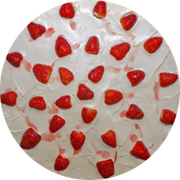 Brood Doces: Sensação Branco - Pizza Pré-Assada | Grande (Ingredientes: Chocolate Branco, Morangos)