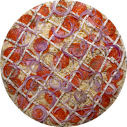 Brood: Pepperoni, Cebola e Catupiry - Pizza Pré-Assada | Grande (Ingredientes: Molho de Tomate, Muçarela, Pepperoni, Cebola Crua, Catupiry, Orégano)