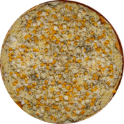 Brood: Palmito e Milho - Pizza Assada | Grande (Ingredientes: Molho de Tomate, Muçarela, Palmito, Milho, Orégano)