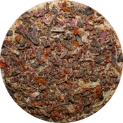 Brood: Gaúcha - Pizza Pré-Assada | Grande (Ingredientes: Bacon, Calabresa, Coração de Frango, Carne Bovina, Frango, Tomate, Orégano, Molho de Tomate, Muçarela)