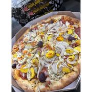 Promocionais: BAIANA - Pizza (Ingredientes: Azeitonas, Calabresa, Cebola, Molho de tomate artesanal, Orégano, Ovo cozido, Pimenta Calabresa em Flocos)