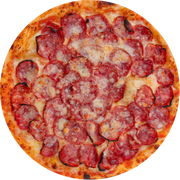 PIzza do Dia: Estelar- Calabresa artesanal - Molho de tomate, muçarela, calabresa, parmesão. Promoção não acumulativa com buscou levou
