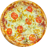 Especiais: Express - Pizza Grande (Ingredientes: Calabresa Fatiada, Cebola, Frango Desfiado, Milho Verde, Molho de Tomate, Mussarela, Orégano, presunto, Tomate)