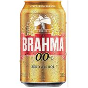 Cervejas Lata: Brahma Zero Alcool ( unidade lata) - 350ml