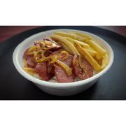 Marmitex Terça-feira: Calabresa Acebolada - Marmitex (Ingredientes: Arroz, Cebola, Feijão)