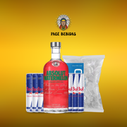 Kits Com Redbull: Absolut Melancia + Redbull (06unid) + Gelo 3Kg - Escrever o sabor do energetico na observação