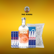 Kits Com Redbull: Absolut Pessego + Redbull (06unid) + Gelo 3Kg - Escrever na observação sabor do energetico