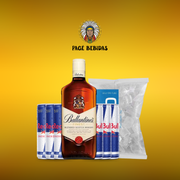 Kits Com Redbull: Ballantines Normal + Redbull (06unid) + Gelo 3Kg - Kit Com Redbull
