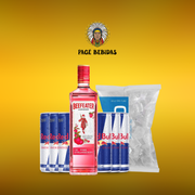 Kits Com Redbull: Gin Beefeater Pink 1l + Redbull (06unid) + Gelo 3Kg - Escrever o sabor do energetico na observação