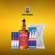 Kits Com Redbull: Jack Fire + Redbull (06unid) + Gelo 3Kg - Escrever o sabor do energetico na observação
