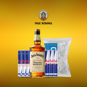 Kits Com Redbull: Jack Honey + Redbull (06unid) + Gelo 3Kg - Escrever o sabor do energetico na observação