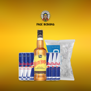 Kits Com Redbull: White Horse + Redbull (06unid) + Gelo 3Kg - Escrever o sabor do energetico na observação