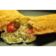 Pastel: Pastel de Pizza - Pastel (Ingredientes: Azeitona, Orégano, Presunto, Queijo, Tomate)