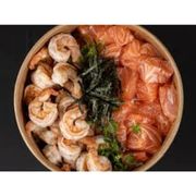 Poke: salmão com camarão - Tamanho Grande 500 gramas aprox. (Ingredientes: salmão com camarão)