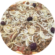 Tradicionais: Atum - Pizza Grande (Ingredientes: Atum Sólido, Azeitonas, Cebola, Orégano)