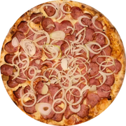 Tradicionais: Calabresa Acebolada - Pizza Grande (Ingredientes: Molho de Tomate, Mussarela, Calabresa, Cebola, Azeitona, Orégano)