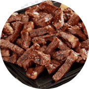 Média: Filé Mignon M 400g - Porção (Ingredientes: Filé Mignon, Cebola, Alface e Tomate, Pão Torrado, Maionese Caseira)