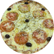 Tradicionais: Mussarela - Pizza Grande (Ingredientes: Azeitonas, Mussarela, Orégano, Tomate)