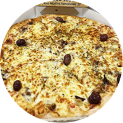 Especiais: Portuguesa Especial - Pizza Grande (Ingredientes: Azeitonas, Cebola, Coberta Com Cream Cheese, Mussarela, Orégano, Ovos, Presunto, Queijo Brie)