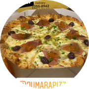 Especiais: Provensal - Pizza Grande (Ingredientes: Azeitonas, Geleia de Damasco, Gorgonzola, Mussarela, Orégano, Presunto Parma, Queijo Brie)