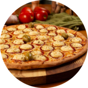 OUTRAS: 53 - Catuperoni - Pizza Grande (Ingredientes: Azeitonas, Catupiry, Molho, Mussarela, Orégano, Pepperoni)