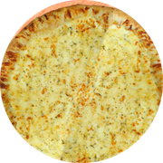 QUEIJOS: 02 - 4 Queijos - Pizza Grande (Ingredientes: Azeitonas, Catupiry, Molho, Mussarela, Orégano, Parmesão, Provolone)