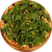 OUTRAS: 55 - Rúcula - Pizza Grande (Ingredientes: Azeitonas, Champignon, Cream Cheese, Molho, Mussarela, Orégano, Rúcula Fresca, Tomate Seco)