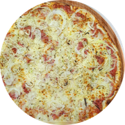 CALABRESA: 10 - Calabresa - Pizza Grande (Ingredientes: Azeitonas, Calabresa, Cebola, Molho, Mussarela, Orégano)