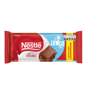 Chocolate: Nestle ao leite - Barra Familia 150g)