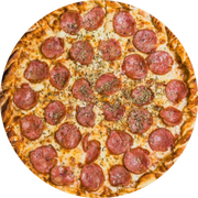 Salgadas: 02-Calabresa - Pizza Pequena (Ingredientes: Molho de Tomate, Mussarela, Calabresa Fatiada, Orégano)