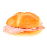 Sanduíche no Pão Francês: Pão com presunto - Sanduíche no Pão Francês (Ingredientes: Pão, Presunto)