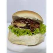 Sanduíches: 20 - X-Calabresa - Lanches (Ingredientes: Alface, Calabresa, Hambúrguer, Ovo, Pão Redondo, Presunto, Queijo, Tomate)