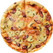 Tradicionais: Champignon - Pizza Grande (Ingredientes: Champignon, Molho de Tomate, Mussarela, Orégano)