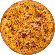 Tradicionais: Corn-Bacon - Pizza Grande (Ingredientes: Bacon, Milho, Molho de Tomate, Mussarela, Orégano)