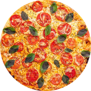 Tradicionais: Marguerita - Pizza Grande (Ingredientes: Manjericão, Molho de Tomate, Mussarela, Orégano, Tomate)