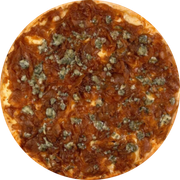Tradicionais: veneza - Pizza Grande (Ingredientes: Cebola Caramelizada, Gorgonzola, Molho de Tomate, Mussarela, Orégano)