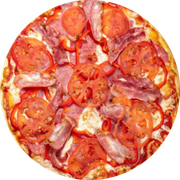 Tradicionais: siciliana - Pizza Grande (Ingredientes: Milho Verde, Molho de Tomate, Mussarela, Orégano, Presunto, Tomate)