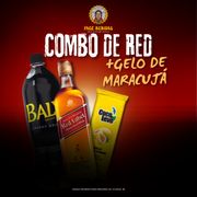 Combo de Red PROMOCIONAL: Red Label + Gelo de Maracuja + Baly 2L + Gelo 3Kg. - Mesmo Combo, Mesmo Preço e com Gelo de Sabor!!!