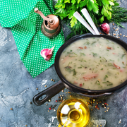 Caldos: Caldo Verde c/ Calabresa e Bacon - Caldos (Ingredientes: Caldo)