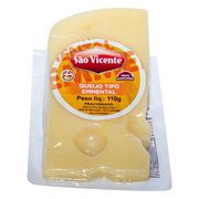 Queijos e Petiscos: Queijo Emmental Fracionado São Vicente 110g - Queijos e Petiscos