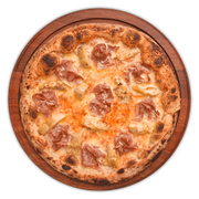 Tradicionais: 15.Italiana - Pizza Grande (Ingredientes: Molho de Tomate Italiano, Mussarela, Presunto, Tomate)