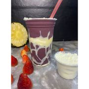 Vitaminas: 03-AÇAÍ COM LARANJA - Vitamina 500ml (Ingredientes: Açaí, Laranja)