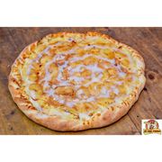 Doces: Banana Com Canela - Pizza Média (Ingredientes: Açúcar, Canela, Mussarela, Rodelas de Banana)