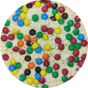 Doces: Chocolate Preto com M&M