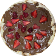 Doces: Chocolate - Pizza Grande (Ingredientes: Chocolate, Morango)