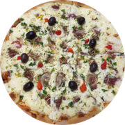 Tradicionais: Carne Seca - Pizza Grande (Ingredientes: Carne Seca, Catupiry, Cebola, Pimenta Biquinho, Salsa)