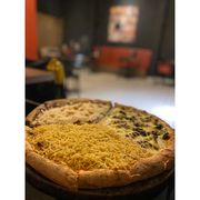 Tradicionais: 41- Sim Salabim (Strogonoff de carne) - Pizza Grande (Ingredientes: Batata Palha, Molho de Strogonoff com Tiras de Carne, Molho de Tomate, Mussarela)