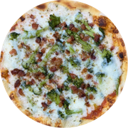 Tradicionais: Brócolis - Pizza Grande (Ingredientes: Bacon, Brócolis, Catupiry)