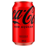 Refrigerante: Coca Cola Zero Lata 350ml - Com sabor inconfundível e único, a Coca-Cola Original é o refrigerante mais tradicional e consumido no mundo inteiro!